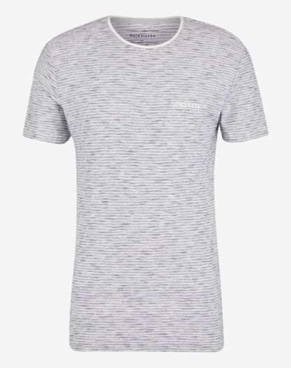 T-Shirt Ken Tin rayures blanc/gris chiné